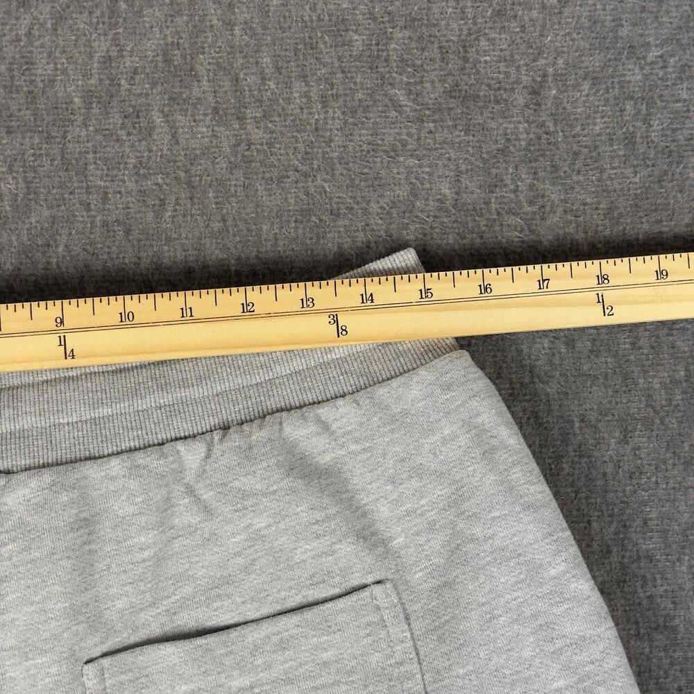 Alo Shorts Mens Large Gray French Terry Yoga Elastic Waist Lounge - Picture 7 of 9